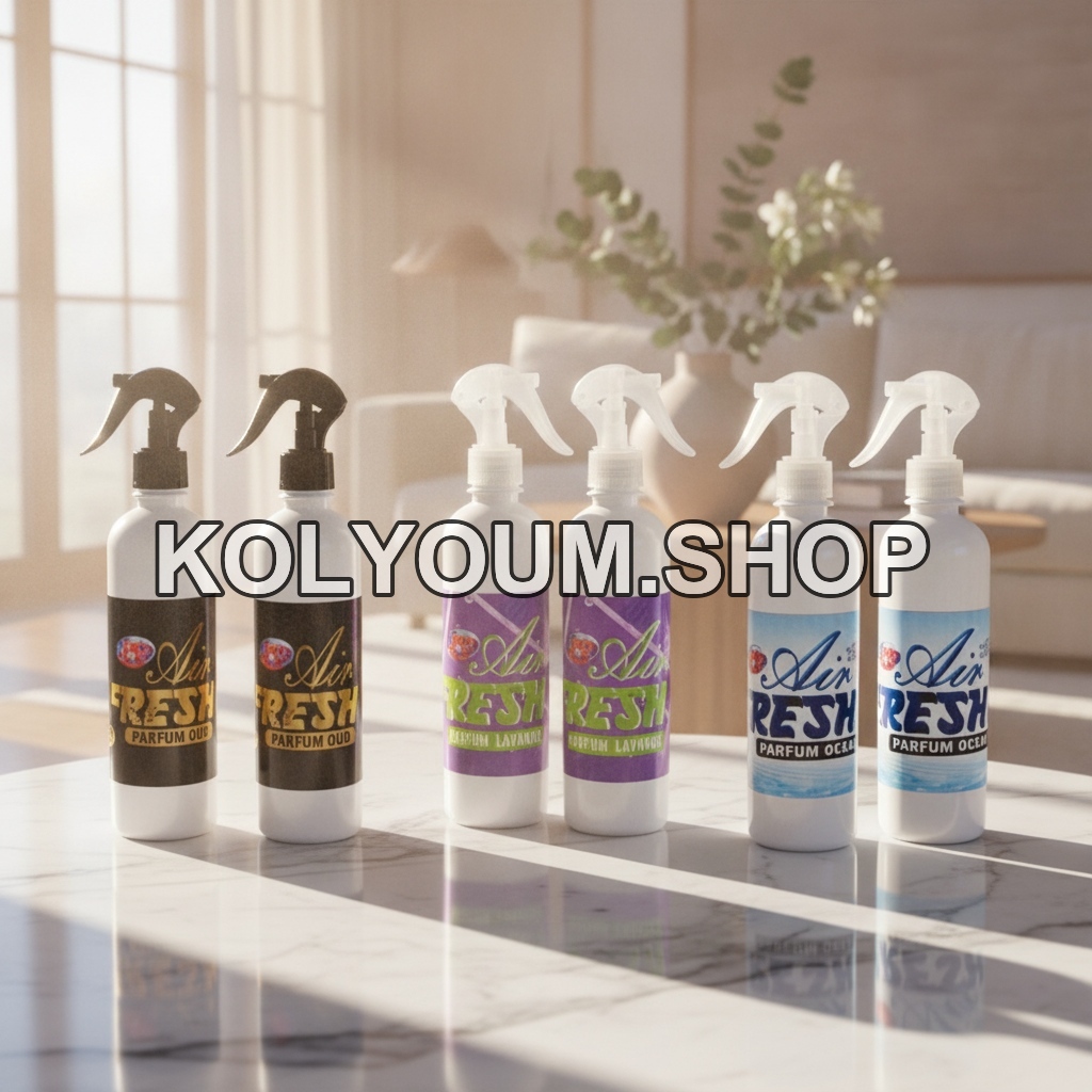 Lot de 6 Désodorisants Air Fresh 500ml - Senteurs Oud, Lavande, Océan pour la Maison