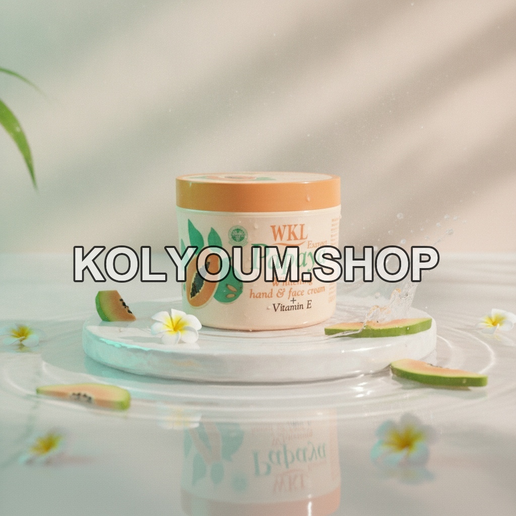 WKL Crème Mains & Visage à l'Extrait de Papaye + Vitamine E - Effet Éclaircissant