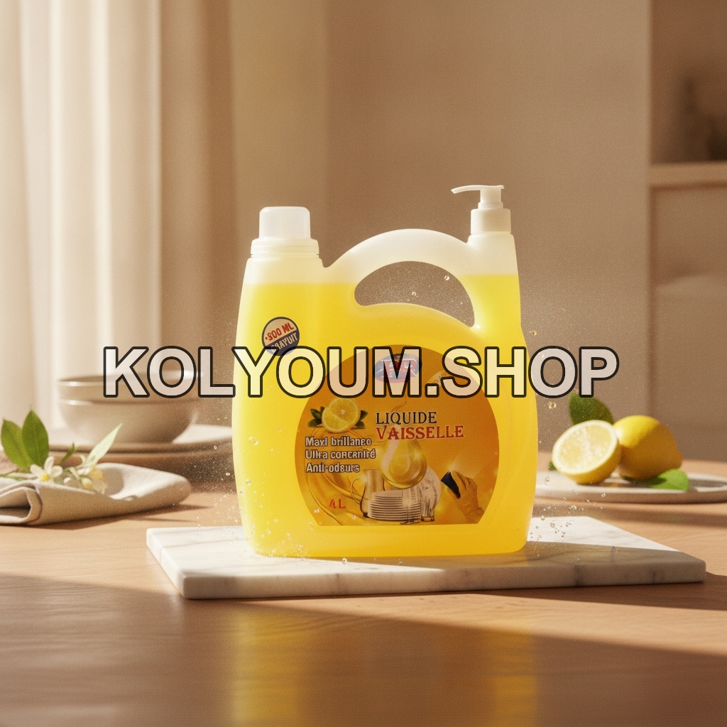 PR Liquide Vaisselle Concentré Citron 4L + 500ml Gratuit - Maxi Brillance
