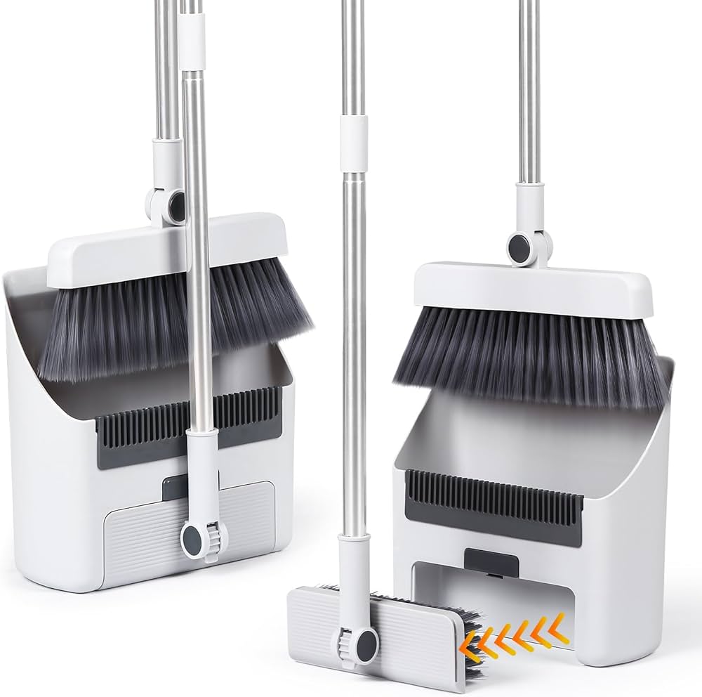 Balai-brosse et pelle 3 en 1 pour l'intérieur et l'extérieur