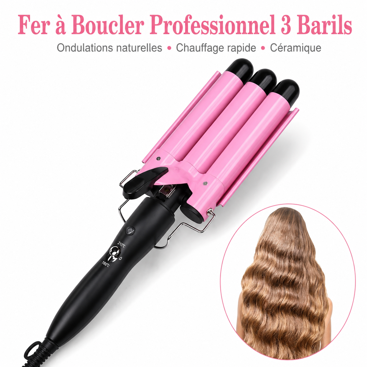 Fer à Boucler Professionnel 3 Barils